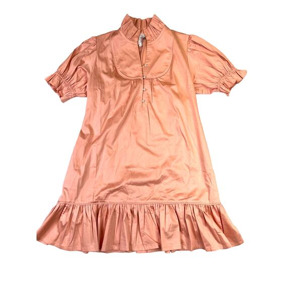 NWT S'edge Erin dress in tulip, Vintage Pink, Ruffle Hem, Large - Picture 2 of 5